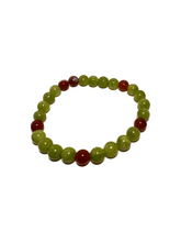 Load image into Gallery viewer, Green and brown Jade Bracelet
