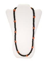 Load image into Gallery viewer, Black Bead with Glass Coral
