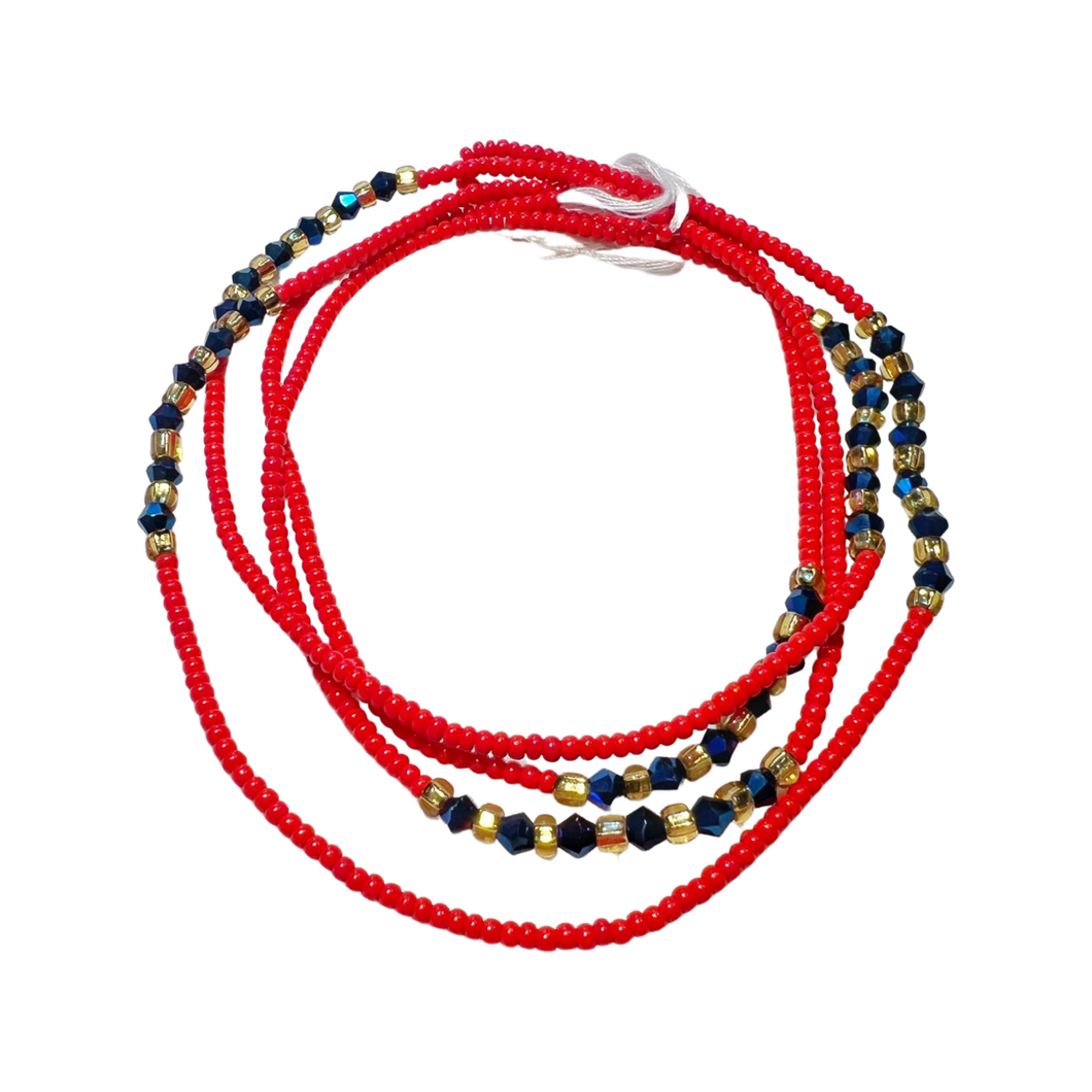 Red Flair Waist Beads